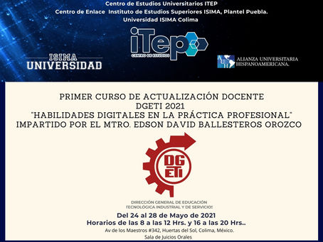 CURSO DE CAPACITACIÓN DGETI 2021 "HABILIDADES DIGITALES EN LA PRÁCTICA PROFESIONAL".