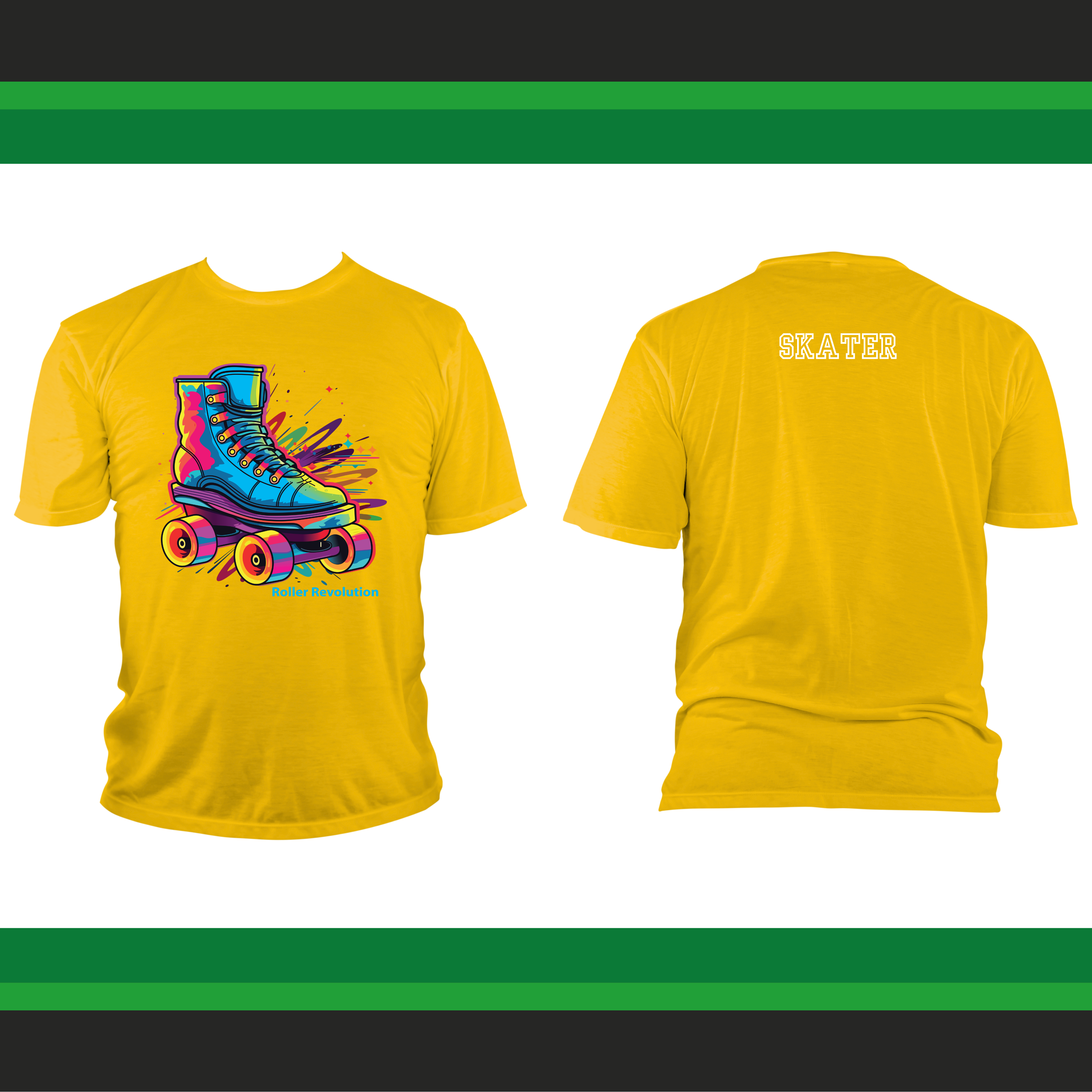 Roller Revolution Electric Skate Tee - Black