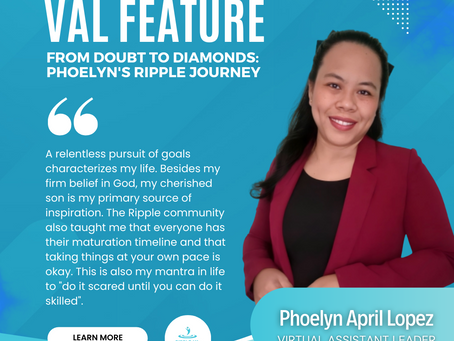 VAL Feature: From Doubt to Diamonds: Phoelyn's Ripple Journey