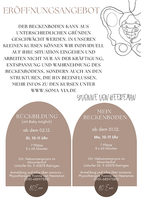 Angebot Kurse Beckenboden/Rückbildung