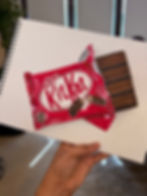 Realistic KitKat drawing for mindful art classes