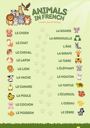 Animals in french / english 