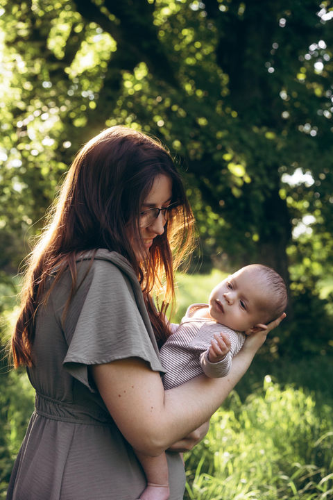 Séance photo maman et bébé en nature, Loiret