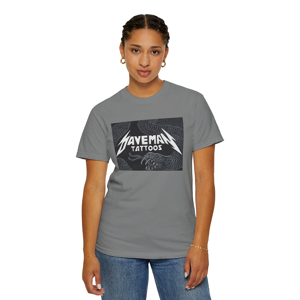 Thumbnail: Daveman Tattoos Unisex Garment-Dyed T-Shirt 
