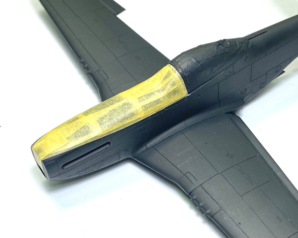 The model was primed with Gunze 1500 primer which also served as the upper nose section anti-glare area