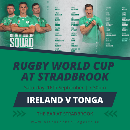 Ireland v Tonga at Stradbrook
