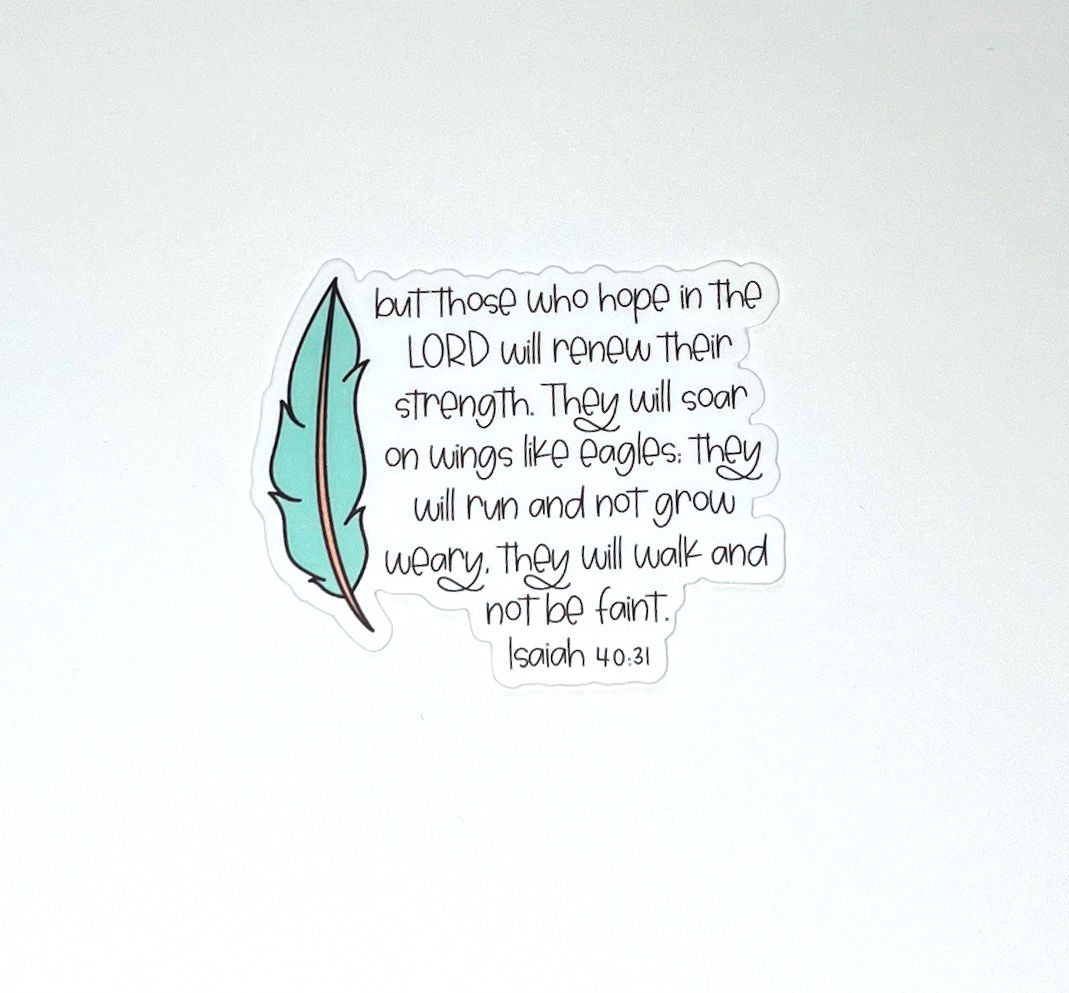 Wings Like Eagles Sticker