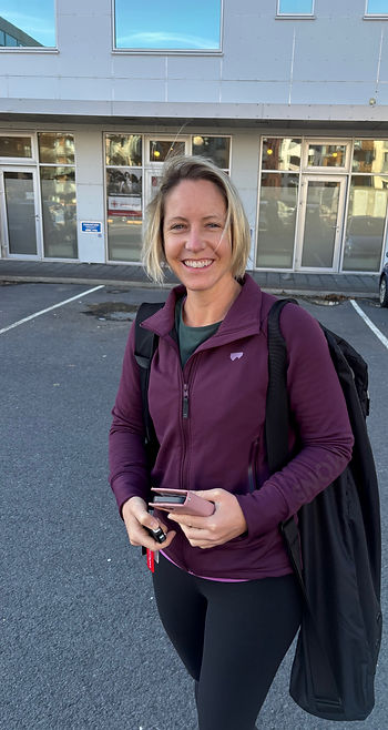 Here I am outside Iceland Power Yoga Studio with an idea brewing!