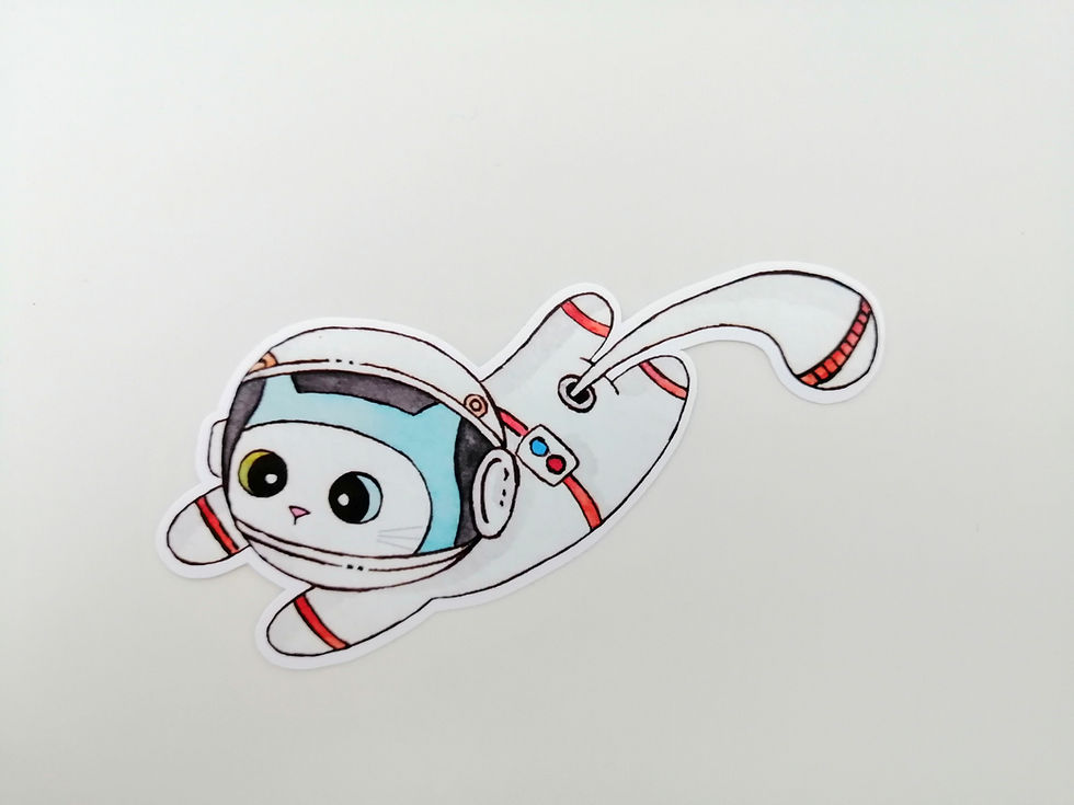 Miniatura: Catstronaut aufkleber