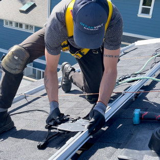 Marcus installing Enphase Micro inverter