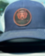 Laser-engraved leather hat patch for Lakeview Baseball crafted by Georgia Stitch and Print