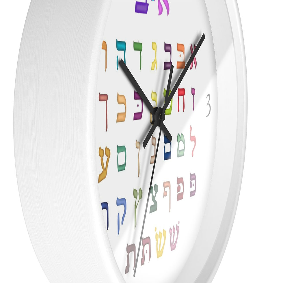 Thumbnail: Beautiful Aleph Beis Tanya Wall Clock