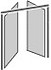 Side hinged garage door icon