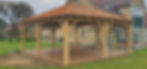 Large timber extension with roof