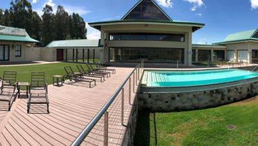 Panoramic view of luxury villa or hotel