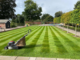 Lawn mowing at a domestic property