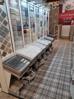 Carpet samples in showroom