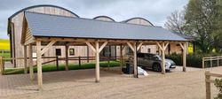 4 Bay Timber garage with roof