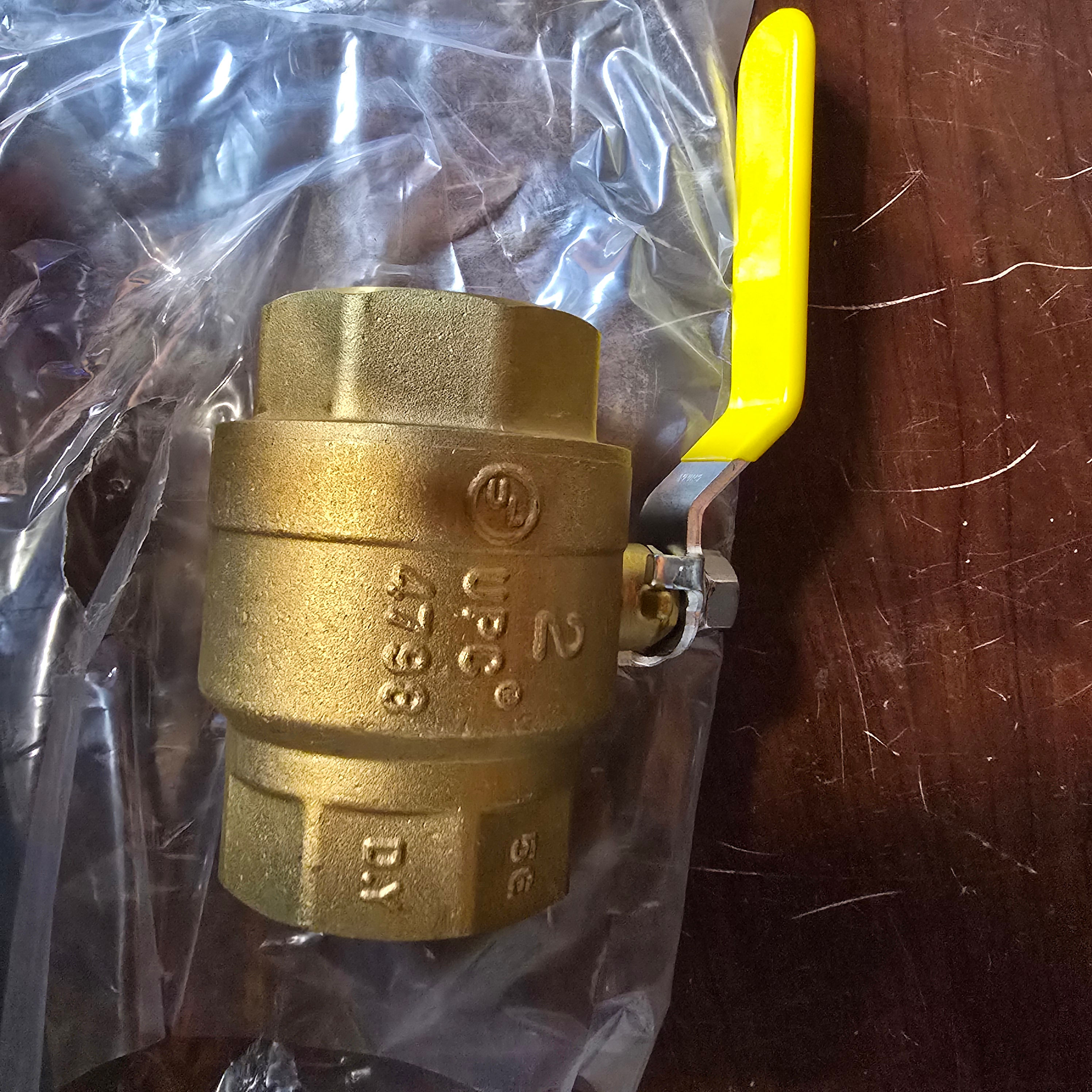 2" brass ball valve. Full port female npt thread