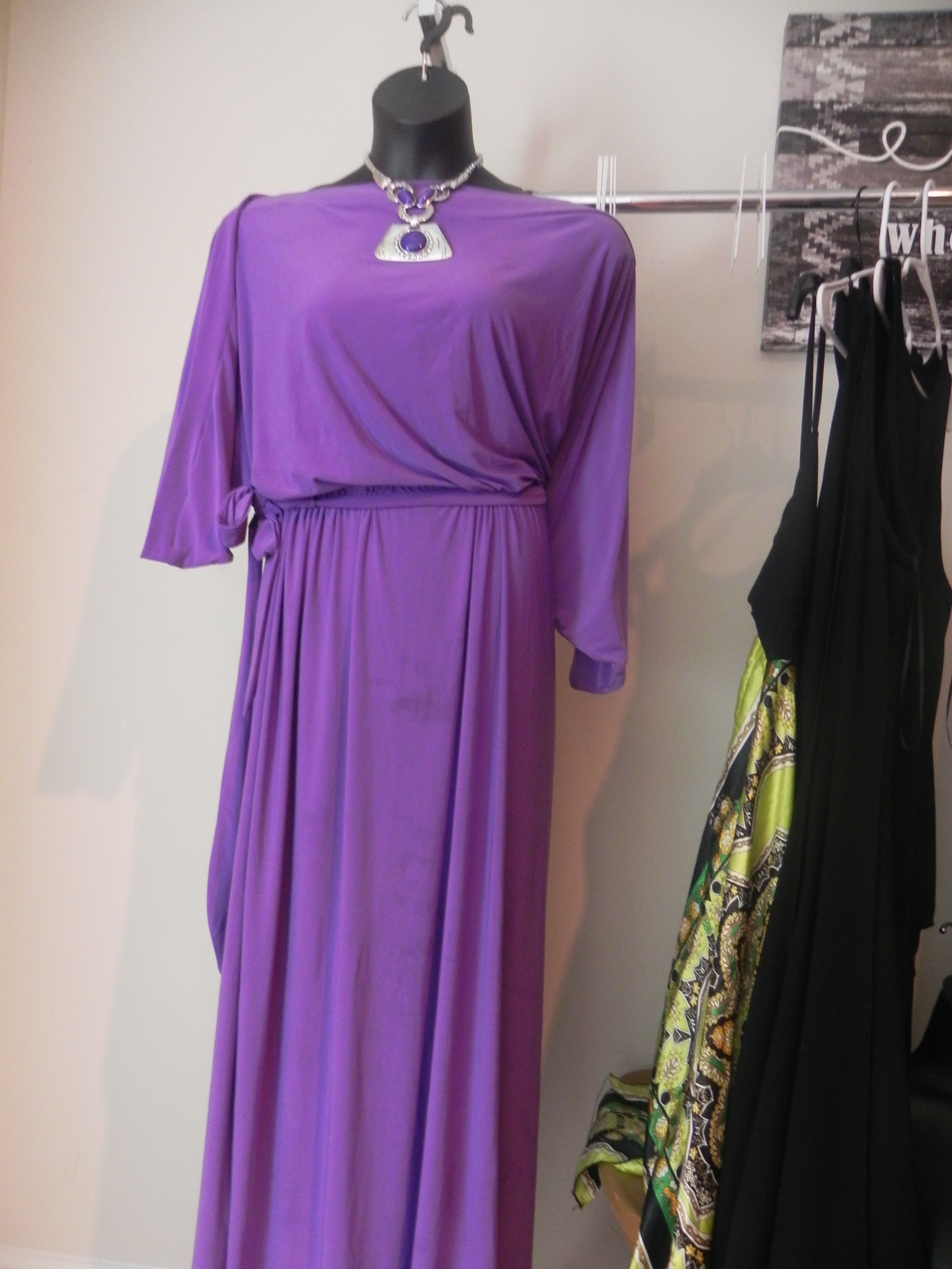 Batwing Sleeve Evening Casual Gown