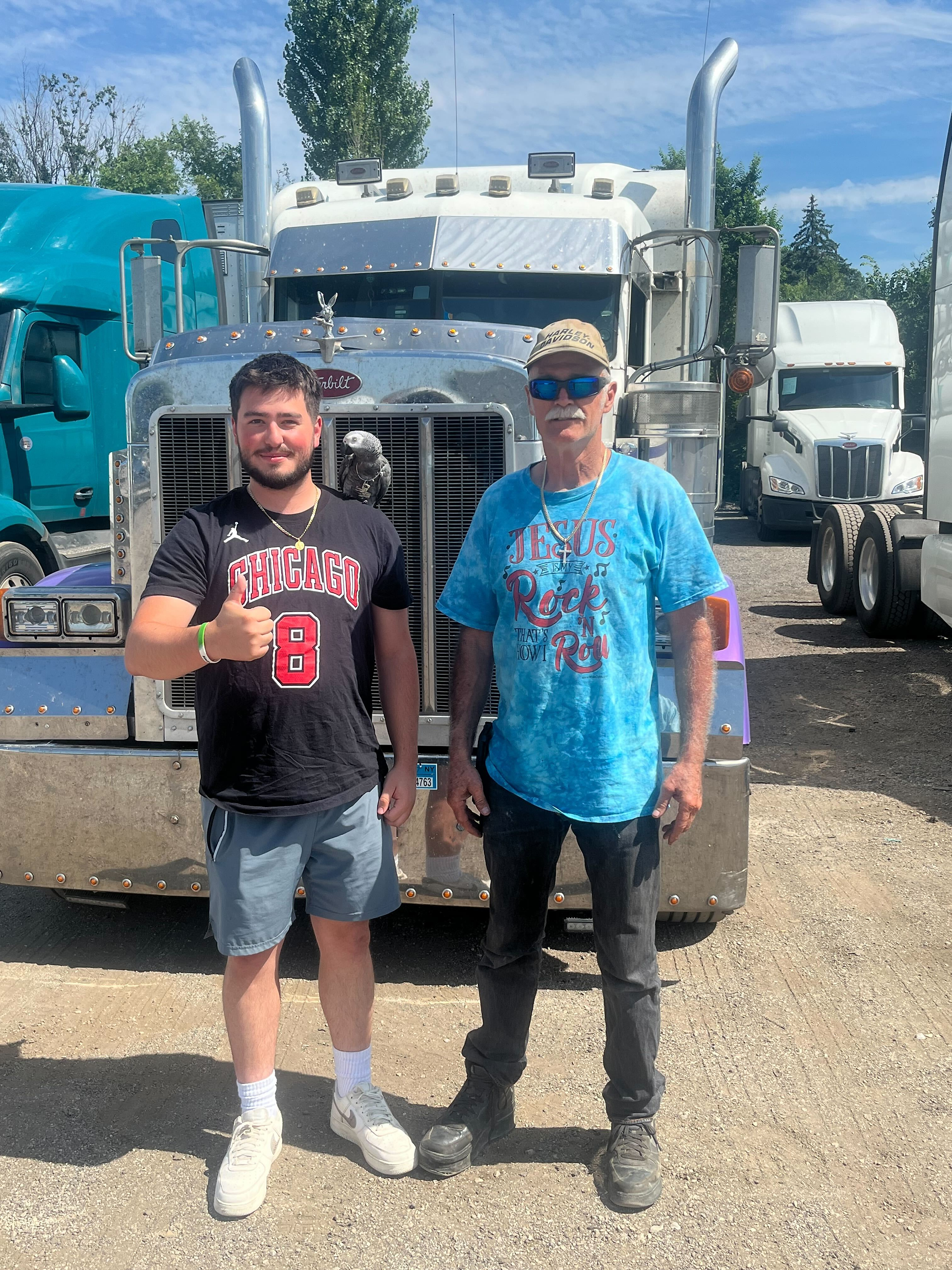 A truck owned by EB Infinity