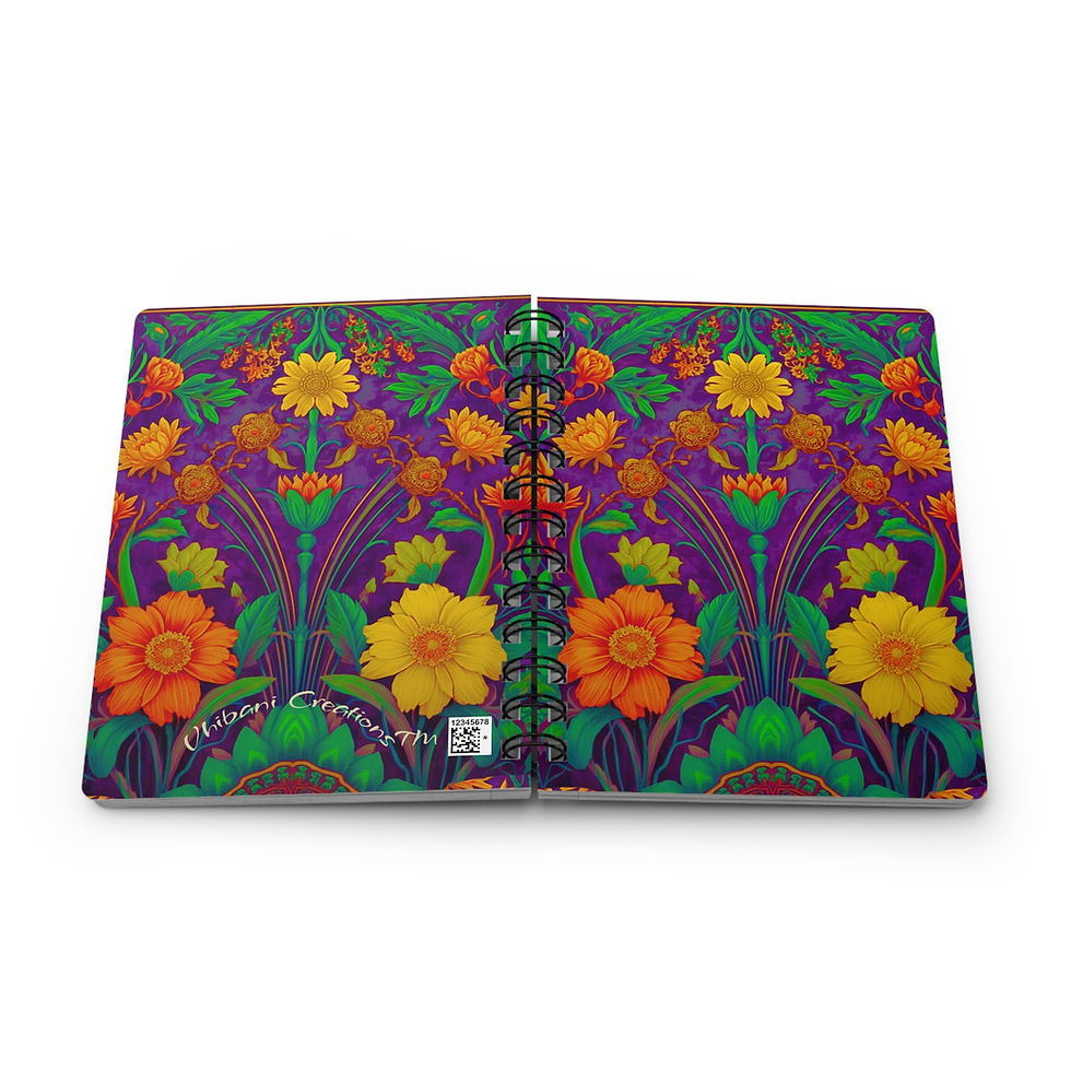 Thumbnail: Vibrant Florals Spiral Bound Notebook