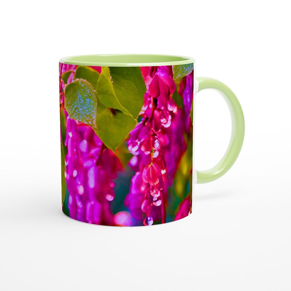 Thumbnail: Dew Blossoms 11oz Ceramic Mug with Color Inside