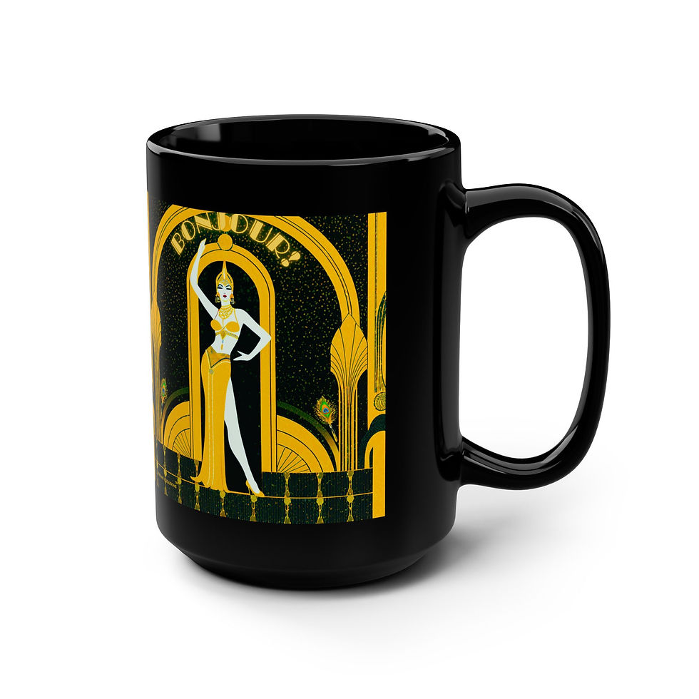 Thumbnail: Art Deco Inspired Coffee Lovers Mug - 15oz, Vintage, Stylish, Elegant Drinkware