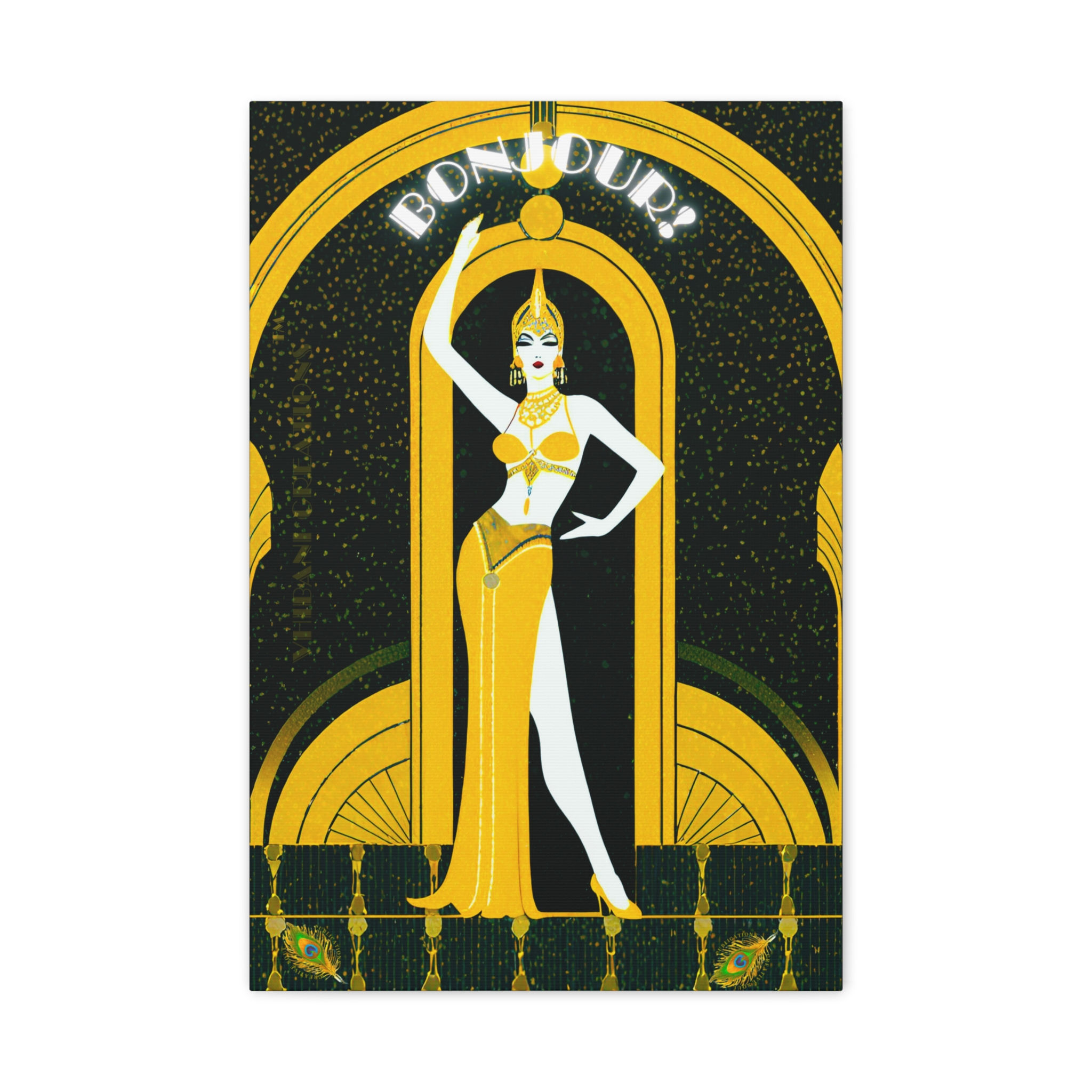 Bonjour! 16 x 24 Matte Canvas, Stretched, 1.25"