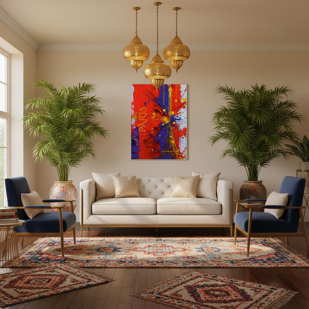 Premium Matte Paper Poster 45x60 cm / 18x24″ 'Paris Fireworks'