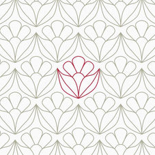 flower, pearls, circles, leaves, bloom
