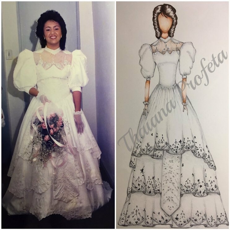 vestido de noiva anos 80