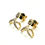 Thumbnail: Baguette Diamond Reverse Y Earrings in 18K Gold