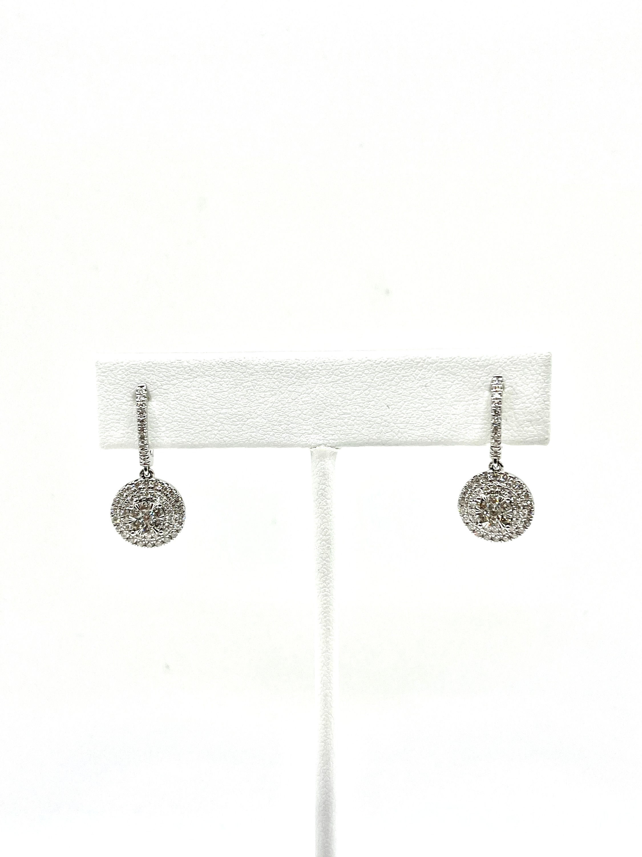 Diamond Cluster Stud Earrings