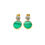 Thumbnail: Malachite Dangling Diamond Earrings in 18K Gold