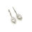 Thumbnail: Flower Baguette Diamond Earrings in 18K White Gold