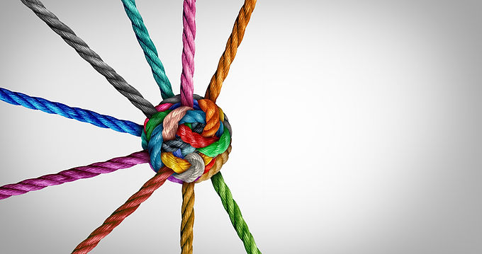 Collective Effort Integration and Unity with teamwork concept as a business metaphor for j