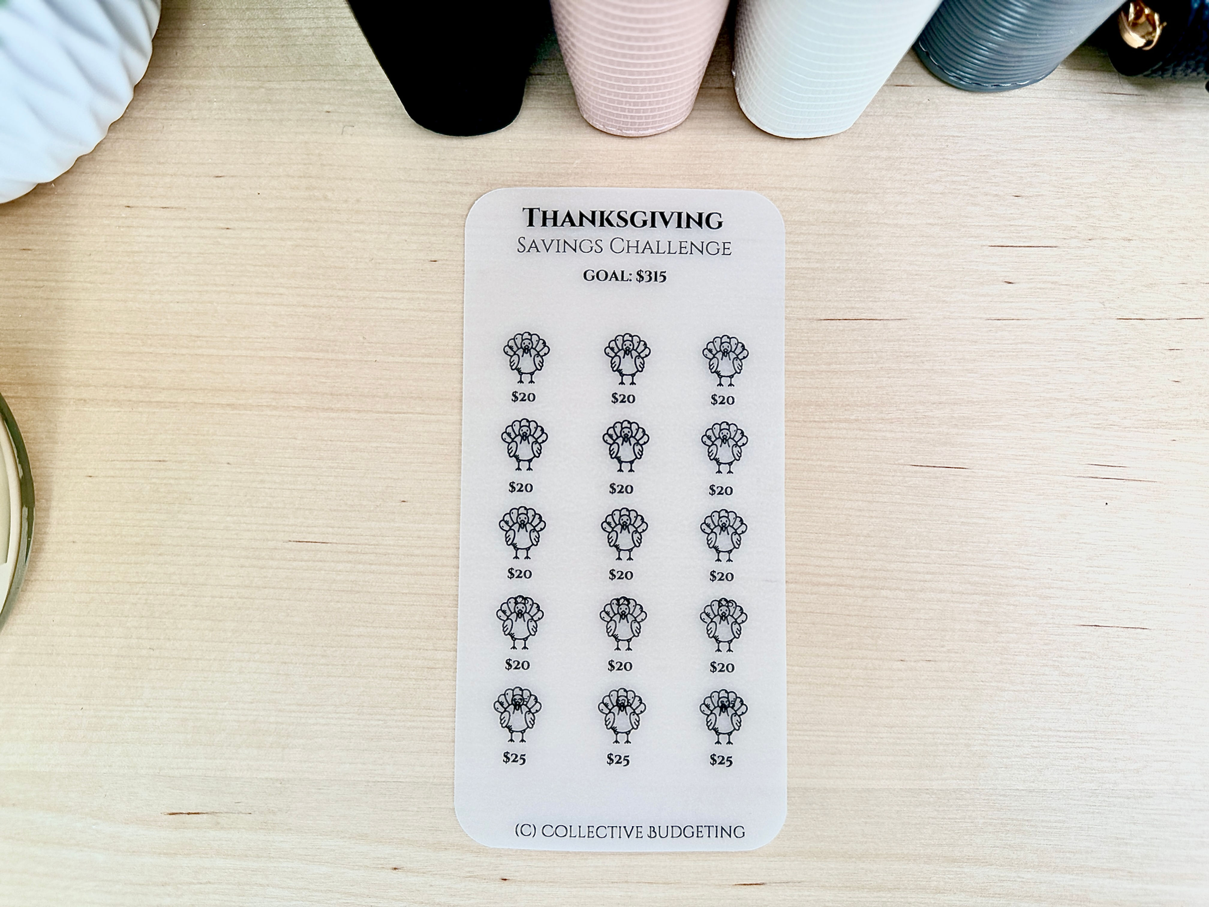 Thanksgiving Savings Challenge