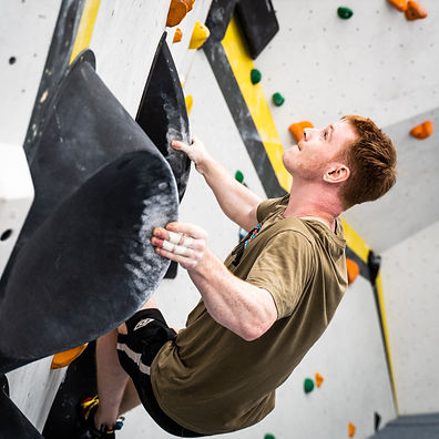 A man climbing