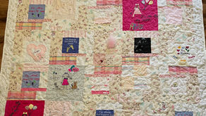 Memory Quilt from children's clothing