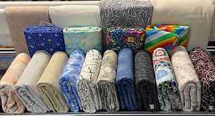 Selection of backing fabrics