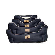 Coussin en jean bleu Bena Distribution
