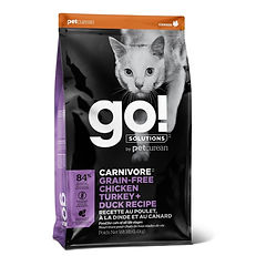 Poulet, Dinde et Canard Sans Grains pour Chats | Go! Solutions