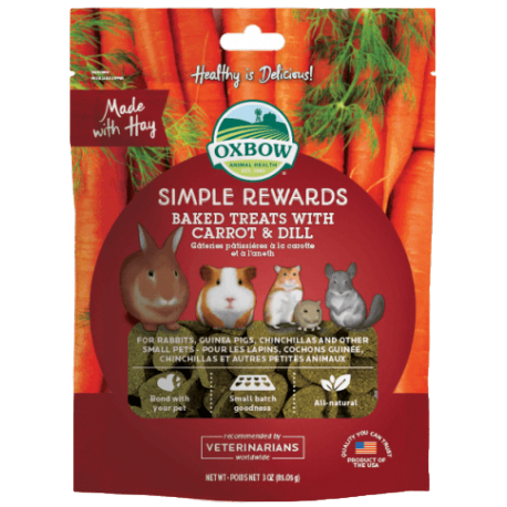 Gâteries à la carotte et aneth Simple Rewards d'Oxbow