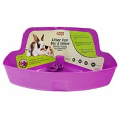 Bac à litière en coin pour petits animaux Living World