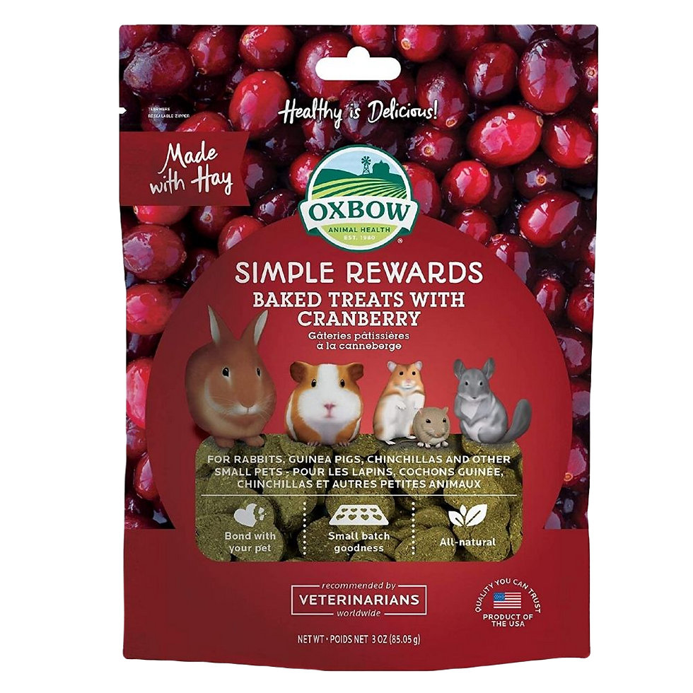 Gateries a la canneberge Simple Rewards Oxbow pour rongeurs Animal Expert St-Bruno