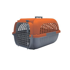 Cage voyageur orange ou bleu ou fuchsia/anthracite Dogit