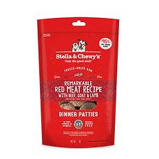 Galettes de dîner crues lyophilisées à la viande rouge pour chien Stella Chewy's