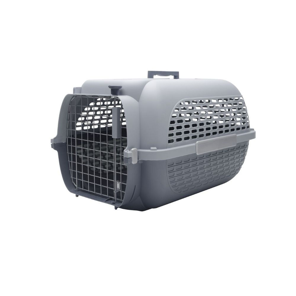 Cage voyageur deux tons de gris Dogit pour chien ou chat Animal Expert St-Bruno