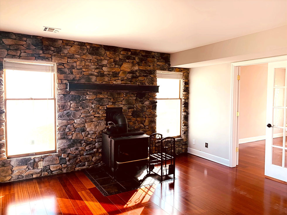 FAMILY ROOM TO LIVING_ OFFICE- STONE FEA